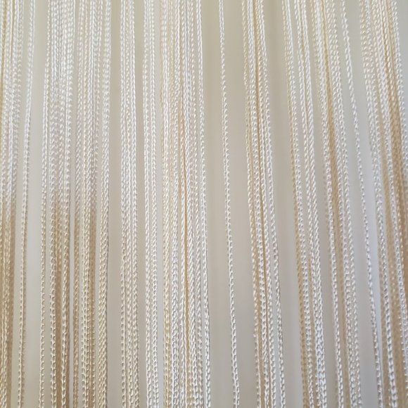 Curtain Panel All Fringe Rod Pocket 42W x 72L Panel All Fringe Ivory - Picture 7 of 8